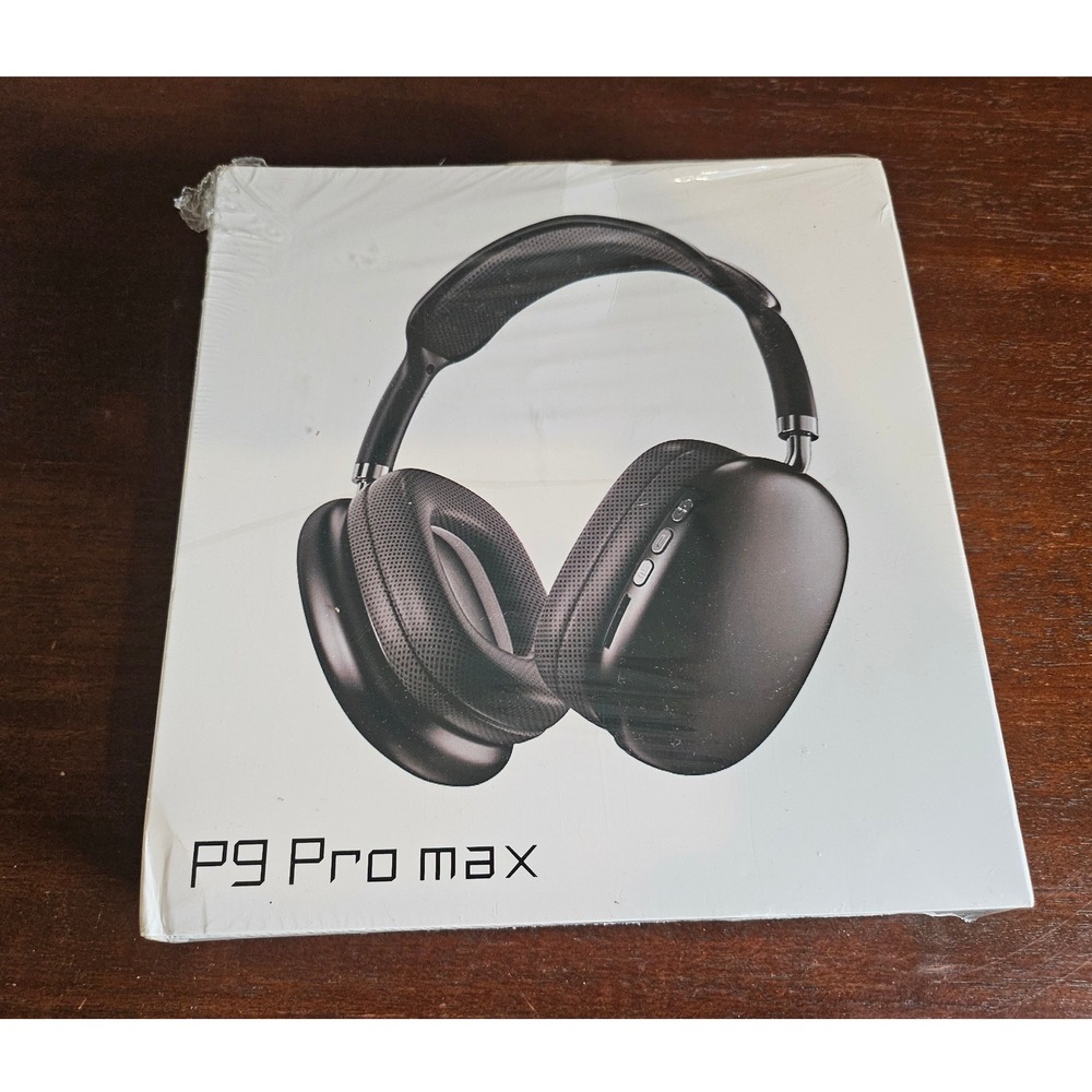 P9 Pro Max Wireless Headphones Adult Black Over Ear Bluetooth HiFi Audio